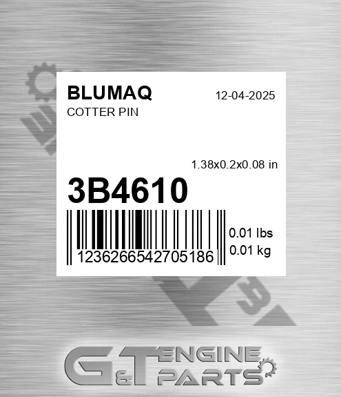 3B-4610 Cotter Pin for BLUMAQ