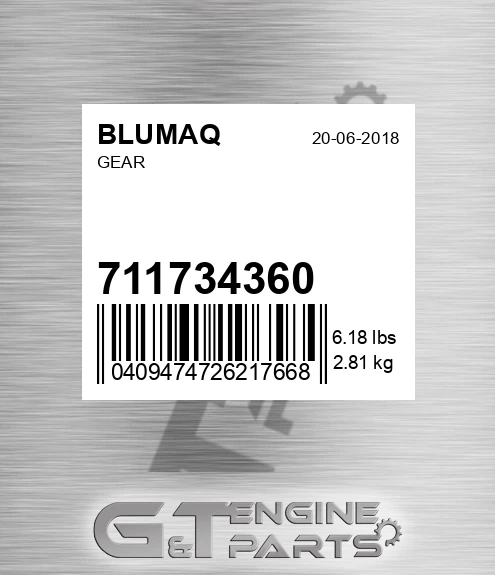 711734360 Gear for BLUMAQ