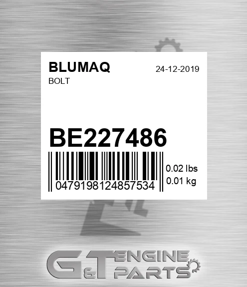 BE227486 Bolt for BLUMAQ