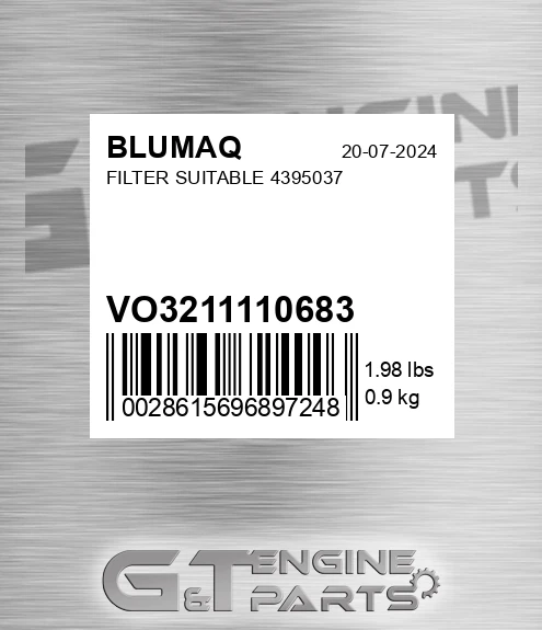 VO3211110683 Filter Suitable 4395037 for BLUMAQ