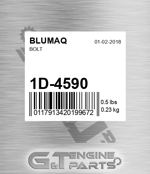1D-4590 Bolt
