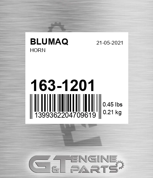163-1201 Horn for BLUMAQ