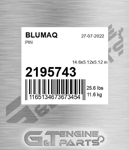 219-5743 Pin for BLUMAQ