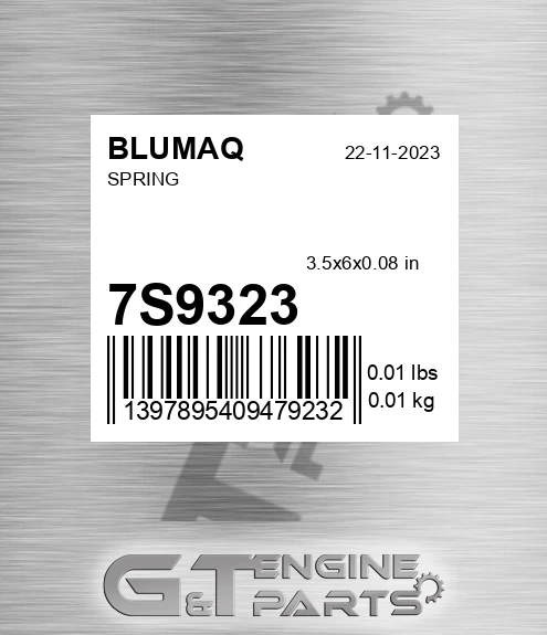 7S-9323 Spring for BLUMAQ