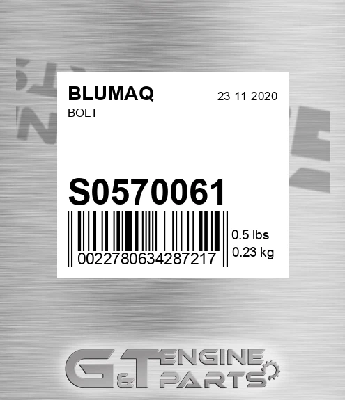 S0570061 Bolt