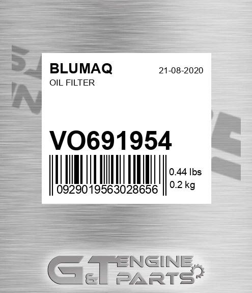 VO691954 Oil Filter for BLUMAQ