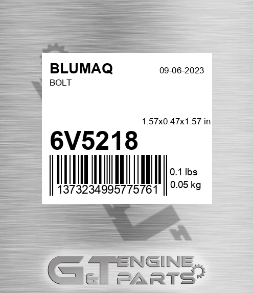 6V-5218 Bolt for BLUMAQ