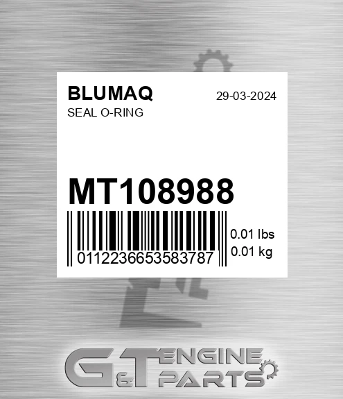 MT108988 Seal O-ring for BLUMAQ