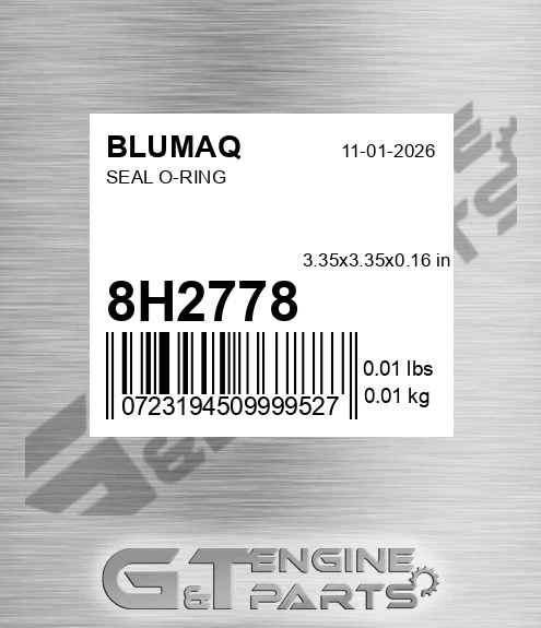 8H-2778 Seal O-ring for BLUMAQ