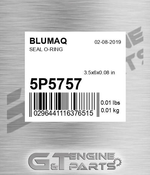5P-5757 Seal O-ring for BLUMAQ