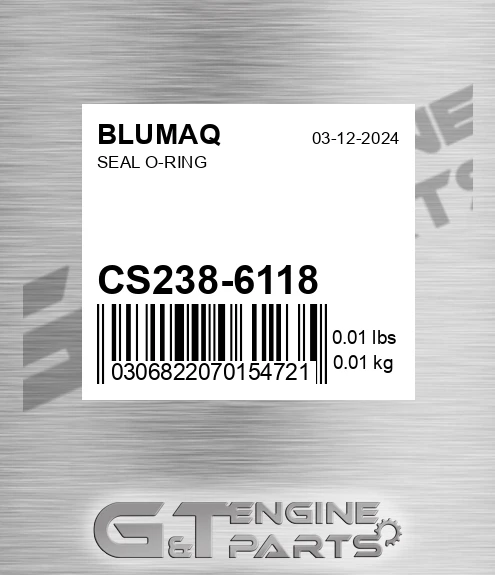 CS238-6118 Seal O-ring for BLUMAQ
