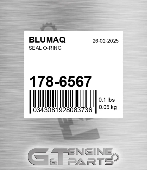 178-6567 Seal O-ring