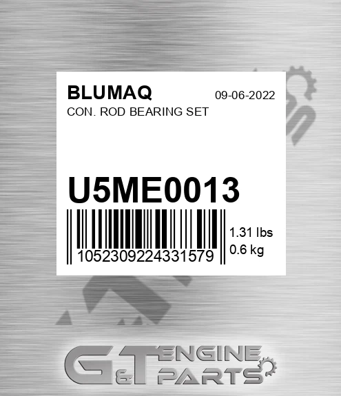 U5ME0013 Con. Rod Bearing Set for BLUMAQ