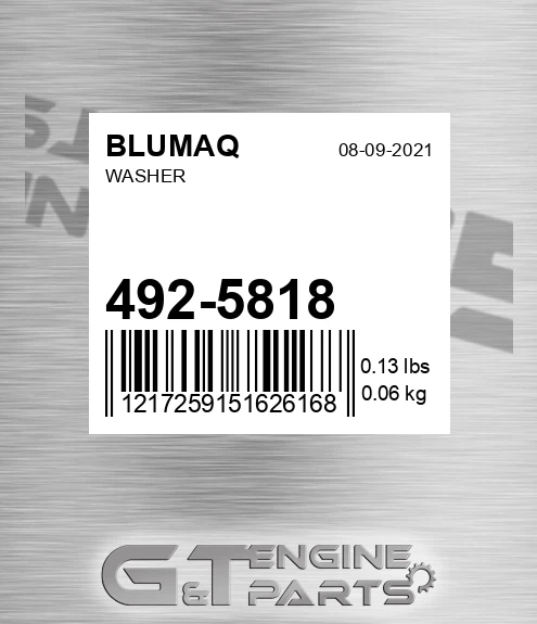 492-5818 Washer for BLUMAQ