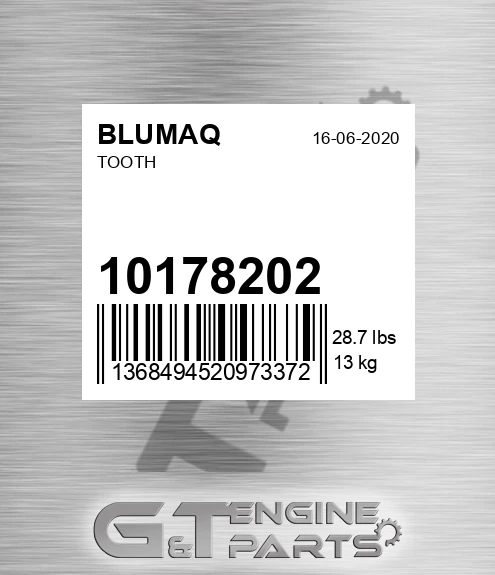 10178202 Tooth for BLUMAQ