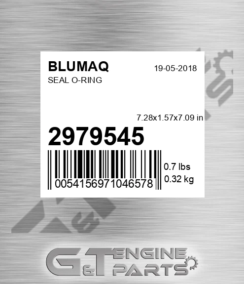 297-9545 Seal O-ring for BLUMAQ