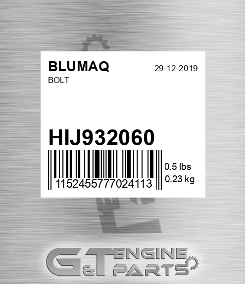 HIJ932060 Bolt for BLUMAQ