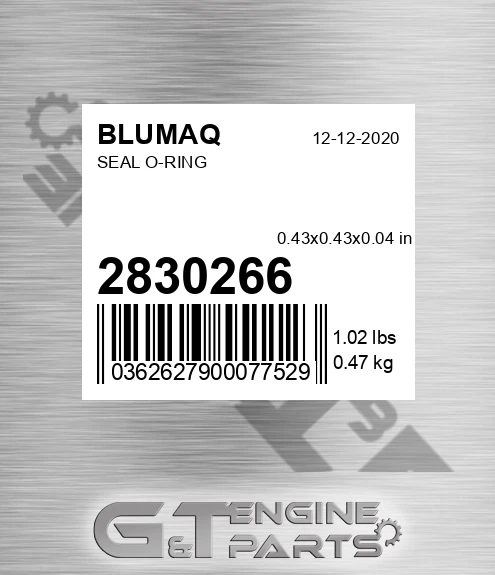 283-0266 BLUMAQ Seal O-ring
