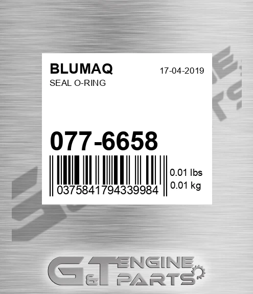 077-6658 Seal O-ring for BLUMAQ