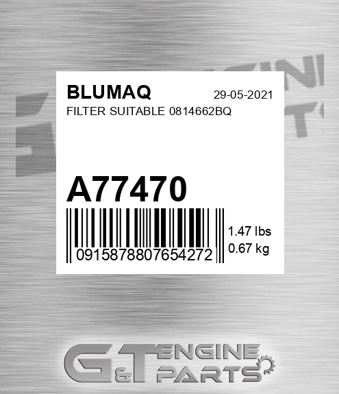 A77470 BLUMAQ Filter Suitable 0814662bq