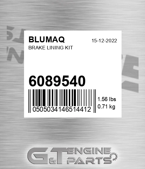 6089540 Brake Lining Kit