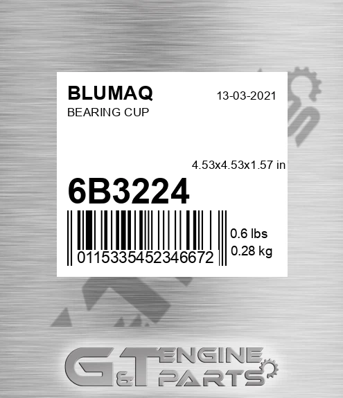 6B-3224 Bearing Cup for BLUMAQ