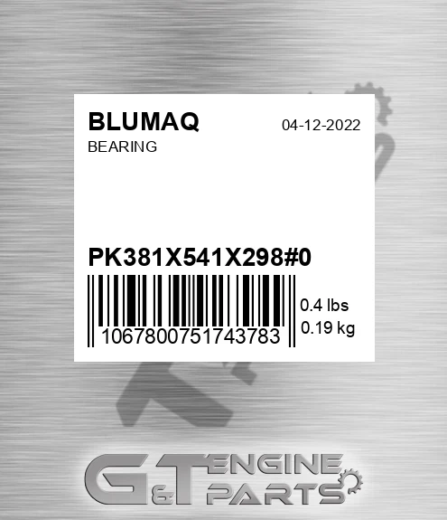 PK38.1X54.1X29.8#0 Bearing for BLUMAQ