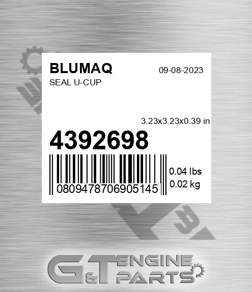 439-2698 Seal U-cup for BLUMAQ