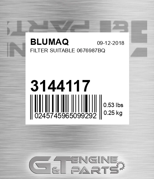 3144117 Filter Suitable 0676987bq