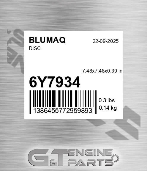 6Y-7934 Disc for BLUMAQ