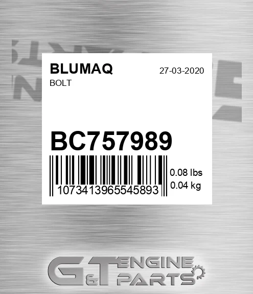 BC75798.9 Bolt for BLUMAQ