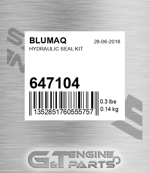 647104 BLUMAQ Hydraulic Seal Kit