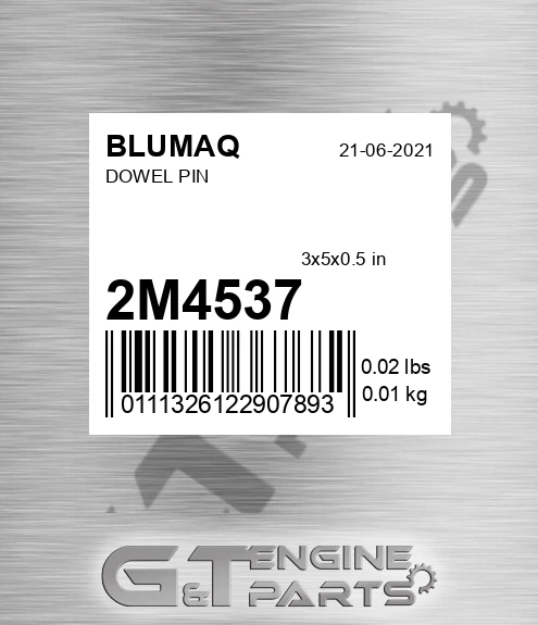 2M-4537 Dowel Pin for BLUMAQ