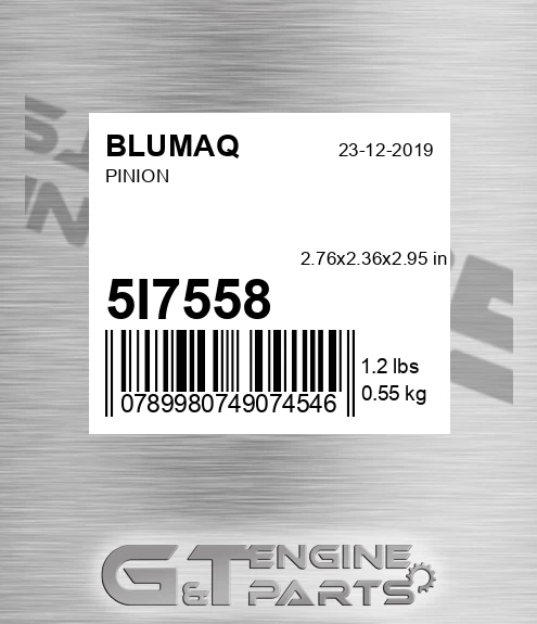 5I-7558 Pinion for BLUMAQ