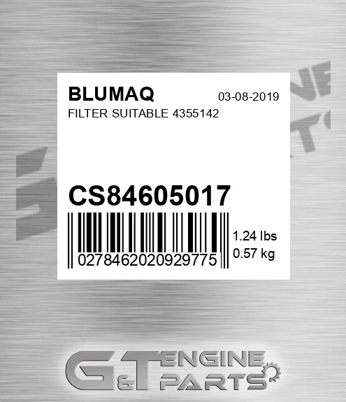 CS84605017 BLUMAQ Filter Suitable 4355142