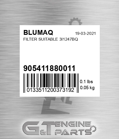 905411880011 BLUMAQ Filter Suitable 3i1247bq