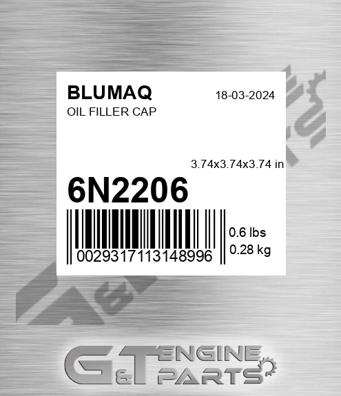6N-2206 Oil Filler Cap for BLUMAQ