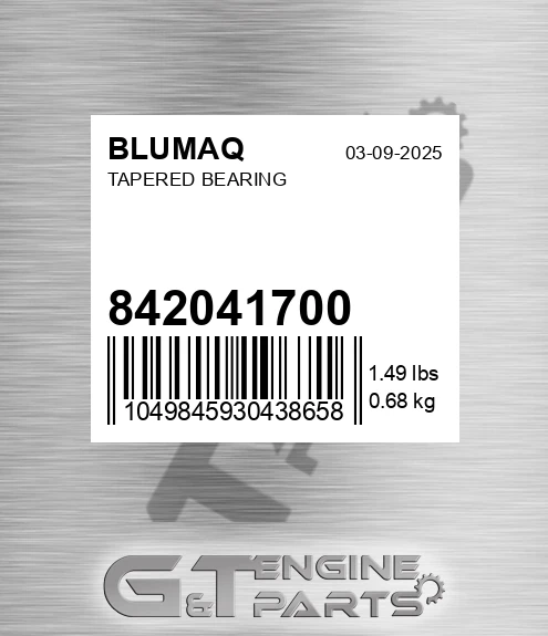 842041700 Tapered Bearing for BLUMAQ