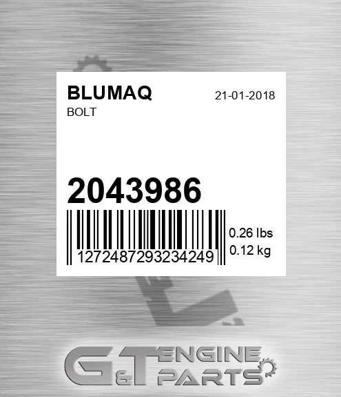 204-3986 BLUMAQ Bolt