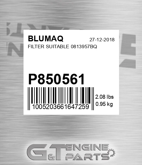 P850561 Filter Suitable 0813957bq