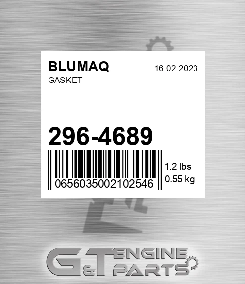 296-4689 Gasket for BLUMAQ