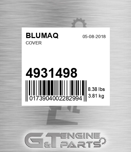 4931498 Cover for BLUMAQ