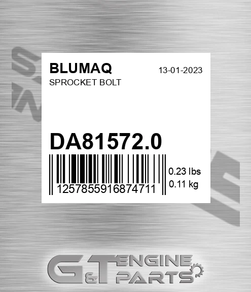 DA81572.0 Sprocket Bolt for BLUMAQ