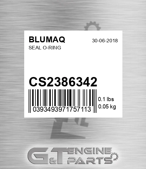 CS238-6342 Seal O-ring for BLUMAQ