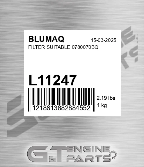 L11247 Filter Suitable 0780070bq