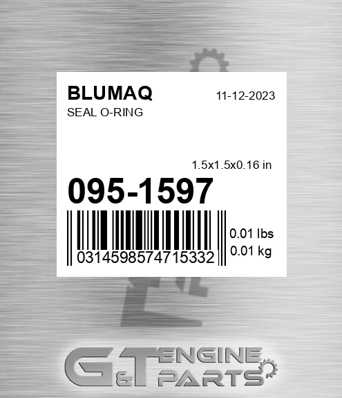 095-1597 Seal O-ring for BLUMAQ