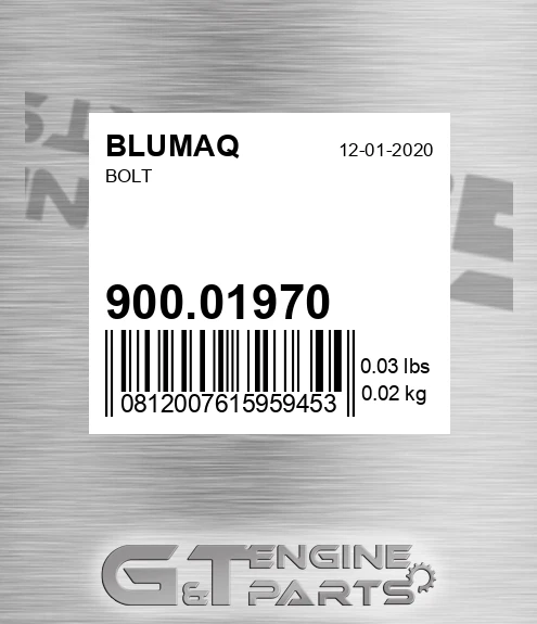900.01970 Bolt for BLUMAQ