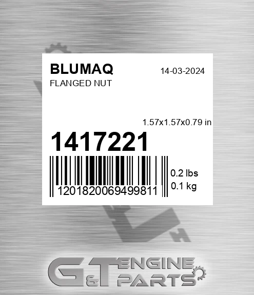 141-7221 Flanged Nut for BLUMAQ