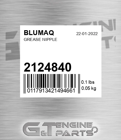 212-4840 BLUMAQ Grease Nipple