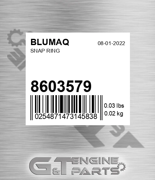 8603579 Snap Ring
